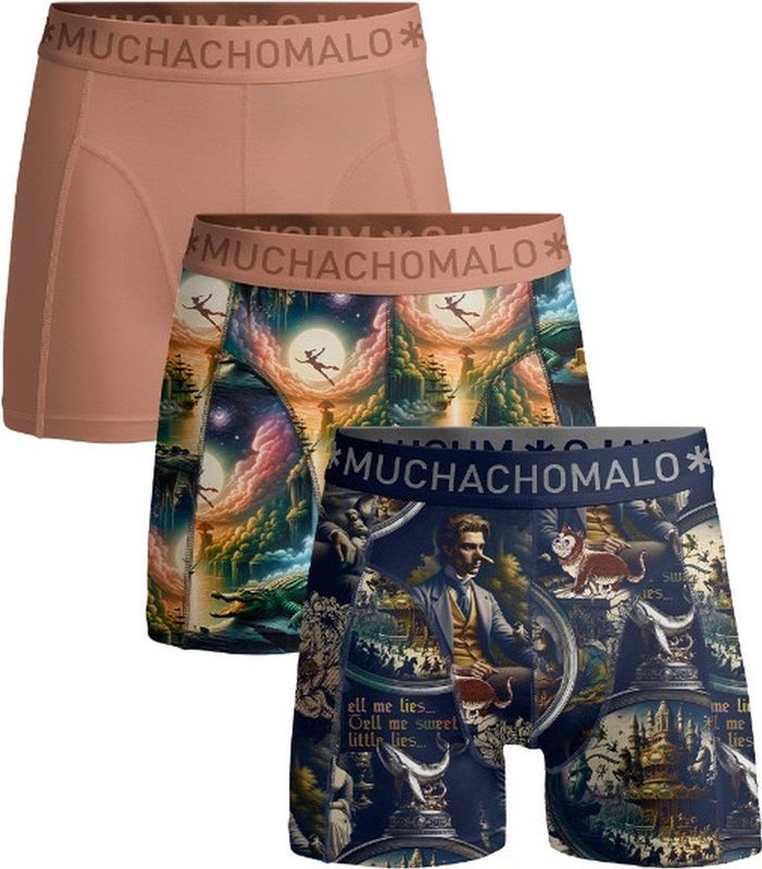 Muchachomalo - Pinocchio Peter - Boxershorts - Print/Print/Pink - 3-Pack