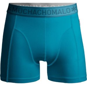 Zwembroek Muchachomalo Men Tight Swimshort Solid Neon Blue-XXXL