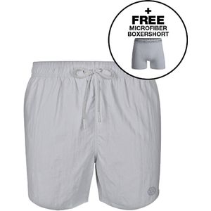 Muchachomalo Heren Zwembroek - 1 Pack + Boxershort - Maat S - Grijs - Mannen Zwembroek
