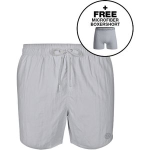 Muchachomalo Jongens Zwembroek - Grijs - 1 Zwembroek + 1 Boxershort - 100% Polyester