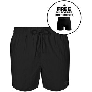 Muchachomalo - Solid Zwembroek - Zwart - 100% Polyester