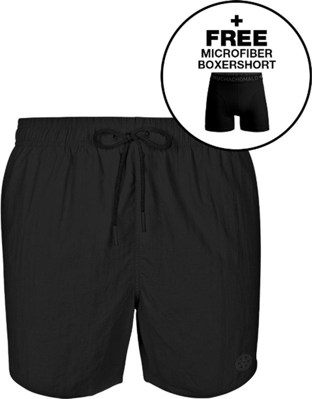 Muchachomalo Jongens Zwembroek - Grijs met Gratis Microfiber Boxershort