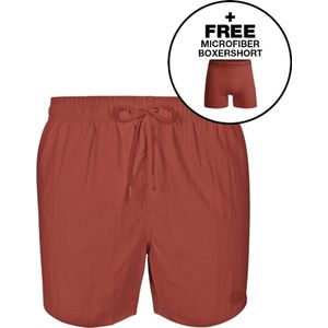 Muchachomalo Jongens Zwembroek - Rood - 1 Zwembroek + 1 Boxershort - 100% Polyester