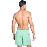Muchachomalo Heren Zwembroek Groen Print + Gratis Microfiber Boxershort