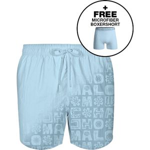 Muchachomalo Heren Zwembroek Blauw - Inclusief Microfiber Boxershort