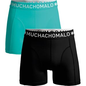 Muchachomalo - Solid - Boxershorts - Green/Pink - 95% Katoen, 5% Elastaan - 2-Pack