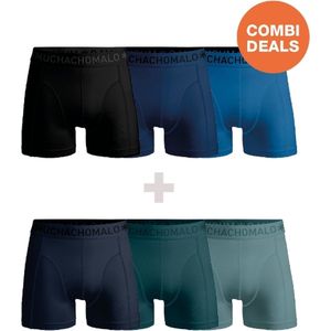Muchachomalo Heren Boxershorts - 3+3 Pack - Maat M - 95% Katoen - Mannen Onderbroek