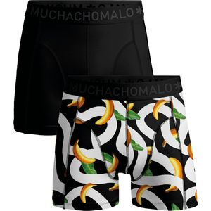 Muchachomalo - Heren Boxershorts - 2 Pack - Zwart - 95% Katoen