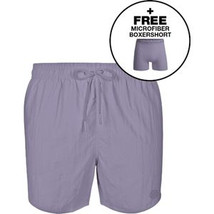 Muchachomalo Heren Zwembroek - 1 Pack + Boxershort - Maat S - Paars - Mannen Zwembroek