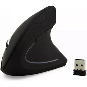 YONO Ergonomische Muis Rechtshandig – Verticale Laptop en Computermuis – Draadloos met USB Connector - Zwart