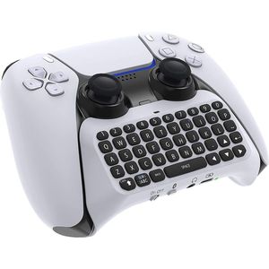 YONO Toetsenbord geschikt voor PS5 Controller - Bluetooth Qwerty Keyboard - Accessoires voor Playstation 5 - Wit