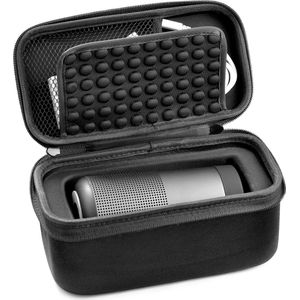 YONO Hard Case geschikt voor Bose Soundlink Revolve Series I / II (1 en 2 Gen) - Bescherm Hoes met Accessoires Vak - Zwart