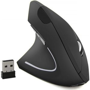 YONO Ergonomische Muis Linkshandig – Verticale Laptop en Computermuis – Draadloos met USB Connector - Zwart