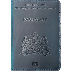 YONO Paspoort Hoesje NL - Paspoorthouder Leer - Houder - Cover - Mapje - Blauw