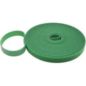 25 Meter 2cm Dubbelzijdig Klittenband Groen Kabelbinder