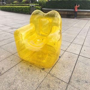 Opblaasstoel Funtastic Geel Campingstoel Opblaasbare Kampeerstoel