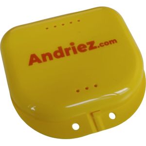 Beugelbakje - Geel - Gebitsbakje Beugeldoosje - Prothese Bakje - Gebittenbakje - Andriez