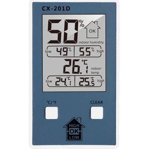 Alarm Thermometer Binnen Digitaal Hygrometer Luchtvochtigheidsmeter CX-201D