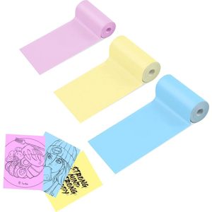Ilona® Pocket Printer / Instant Print Kindercamera Refill Pack 3 Kleurrollen - Navulverpakking - Ilona Mini Printer