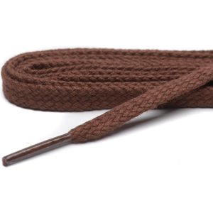Schoenveters - Middelbruin - Plat - 70 cm - 100% Wax Katoen
