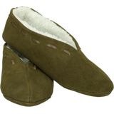 ARIESZZZ Unisex Spaanse Sloffen - Groen - Suede en Synthetische Voering