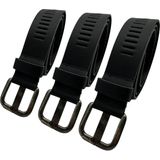 ARIESZZZ Riem Unisex Leder - Zwart - 3 pack