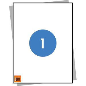 DULA Etiketten - Stickervellen A4 - 1 Sticker per vel - 210 x 297 mm - 100 vel