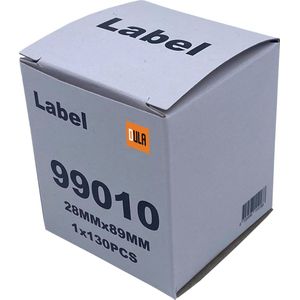 DULA Dymo Compatible labels - Wit - 99010 - S0722370 - Adresetiketten - 10 rollen - 28 x 89 mm - 130 labels per rol