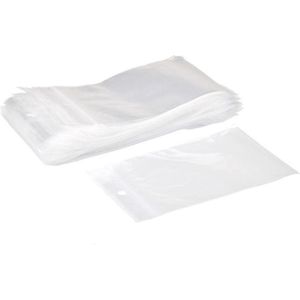 DULA - Gripzakje - 60 x 80 mm - Transparant - 100 stuks - Hersluitbare verpakking zakjes