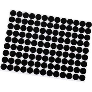 FSW-Products - Zelfklevend Meubelonderzetters Zwart – 117 Stuks - 1.2cm dia - Antikras - Zelfklevende Vilt - Stoelpoot Beschermers - Vloer beschermer - Viltjes stoelpoten – Anti kras – Bescherm Vilt – Stoel onderzetter - EVA - Meubelonderzetter