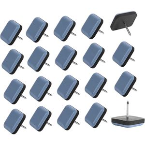 FSW-Products - 4 Stuks - Teflon Vloerglijders met Spijker - 25x25mm - Meubelvilt - Meubelonderzetters - Bescherming van Vloer en Meubel - Stoelpoten - Antikras - Viltjes - Stoelpootdoppen - Meubelglijders