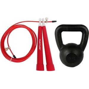 Tunturi - Fitness Set - Springtouw Rood - Kettlebell 12 kg