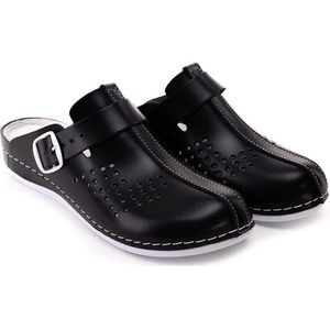 Klompen Dames - Werkschoenen - Zwart - 100% Natuurlijk Rundleder