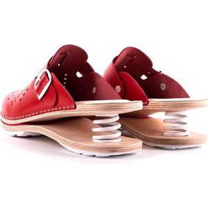 Klompen Dames - Werkschoenen - Geveerd - Rood - Kunststof