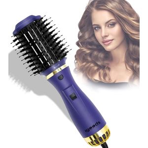 Igoods 4-in-1 Föhnborstel - Keramische Haarborstel - Lang/Kort/Stijl/Krullen - 1200W - Zwart