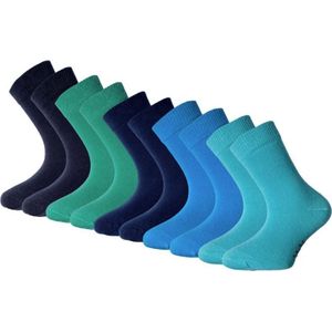 SQOTTON - Kindersokken - Set van 10 Paar - Basic/Funky - Maat 23-26