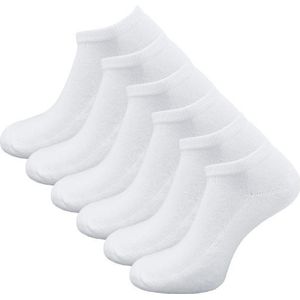 SQOTTON - Badstof Sneakersokken - Wit - Set van 6 Paar