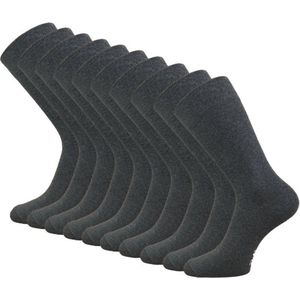 VANSENZO - Basic Sokken - Antraciet - Set van 10 Paar
