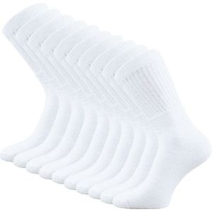 10 paar SQOTTON® Werk- en Sportsokken - Wit - Maat 39-42