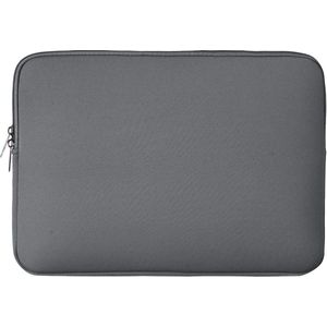 Laptoptas Laptop Sleeve - Soft Sleeve Hoes - Extra Bescherming - 15 inch - Neopreen - Universele Laptophoes - Macbook Sleeve - met Ritssluiting - Laptop Tas - Foam - Macbook - Notebook - grijs