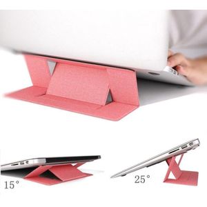 Laptops tandaard Verstelbare laptop computer stand Multi-hoekstandaard Tablet standaard Draagbare opvouwbare laptop verhoger Notebook houder standaard compatibel voor 9,7 tot 15,6-inch laptops - Donker roze