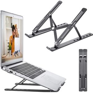 Laptop standaard, laptop houder Riser computer standaard, verstelbare aluminium opvouwbare draagbare notebook standaard Geschikt Voor: MacBook Air Pro, Acer, Dell, meer 10-15,6-inch laptops en tablets