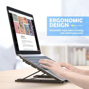 Laptop Tablet Stand, Opvouwbare Draagbare Geventileerde Desktop Laptop Houder, Universele Lichtgewicht Verstelbare Ergonomische Lade Koeling