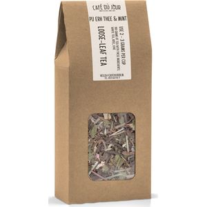 Pu Erh & Mint - Pu-Erh thee 100 gram - Café du Jour losse thee