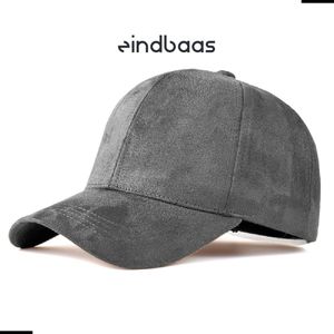 Legend Cap Basic - eindbaas - Suede pet - Grey - Luxe grijze suede pet