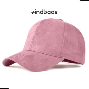 Legend Cap Basic - eindbaas - Suede pet - Pink - Luxe roze suede pet