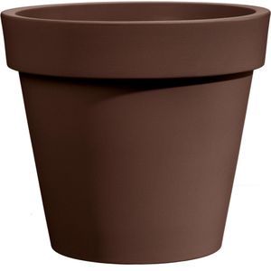 Bloempot Easy, rond Ø80 cm, H75 cm, bruin - VECA