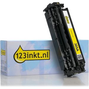 123inkt huismerk vervangt HP 305A (CE412A) toner geel