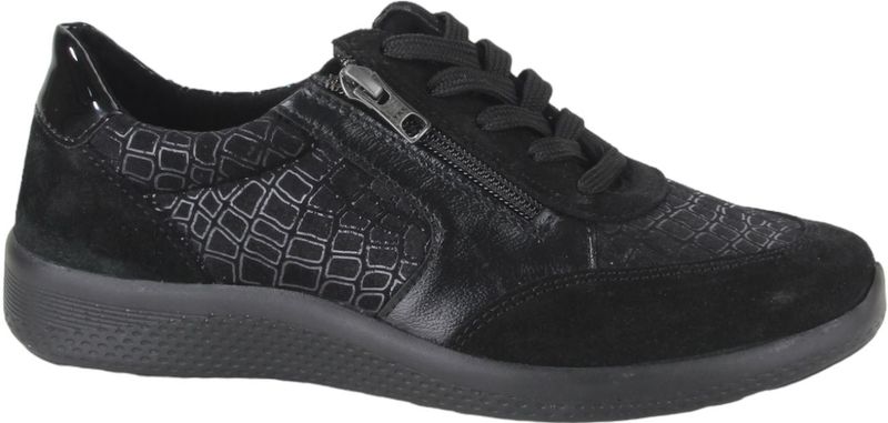 Ti Comos - 2320002-000 - Veterschoenen - Zwart - Suède - Rubber Zool