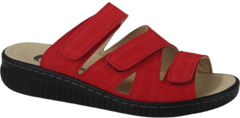 Ti Comos - 2710001-502 Slippers - Rood - Nubuck - Leer Binnenvoering - Rubber Zool